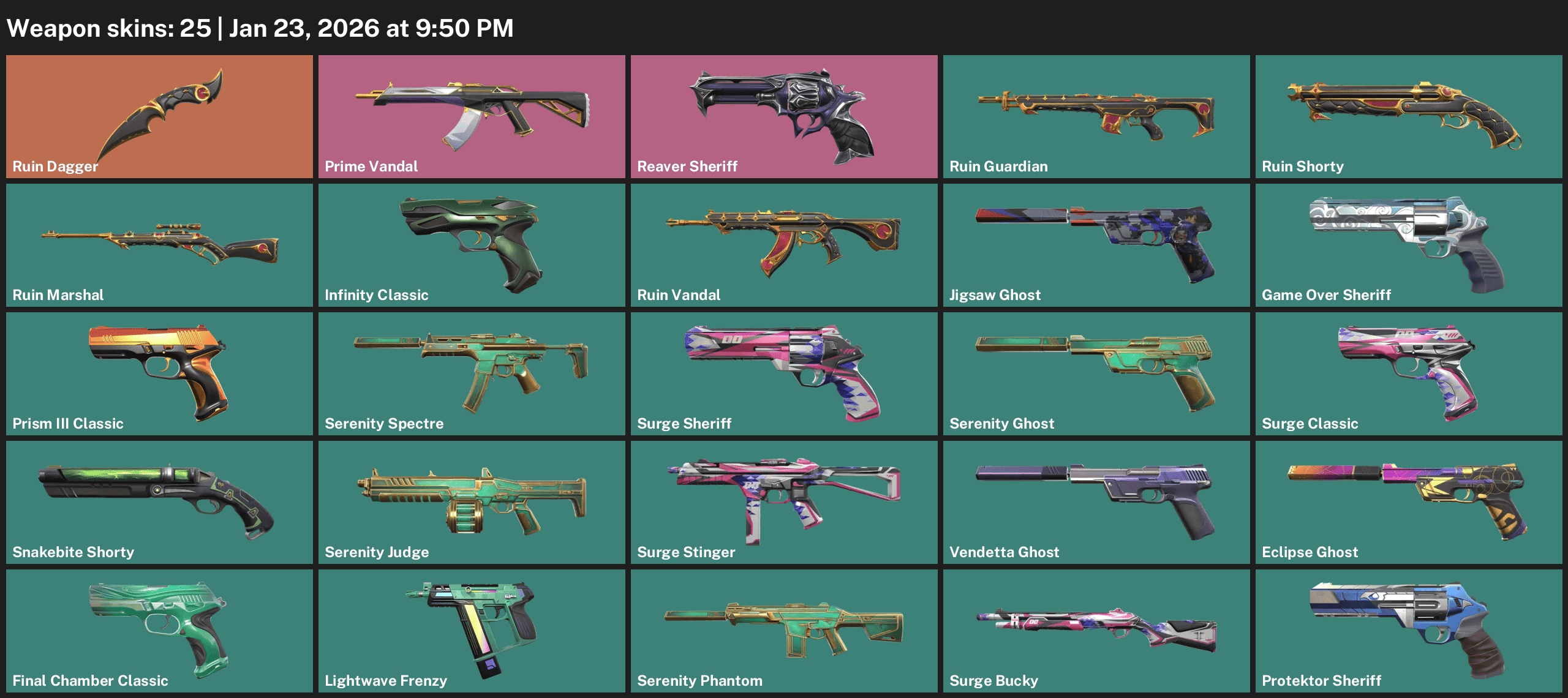 25 Skins Mail Access | NA ๐บ๐ธ