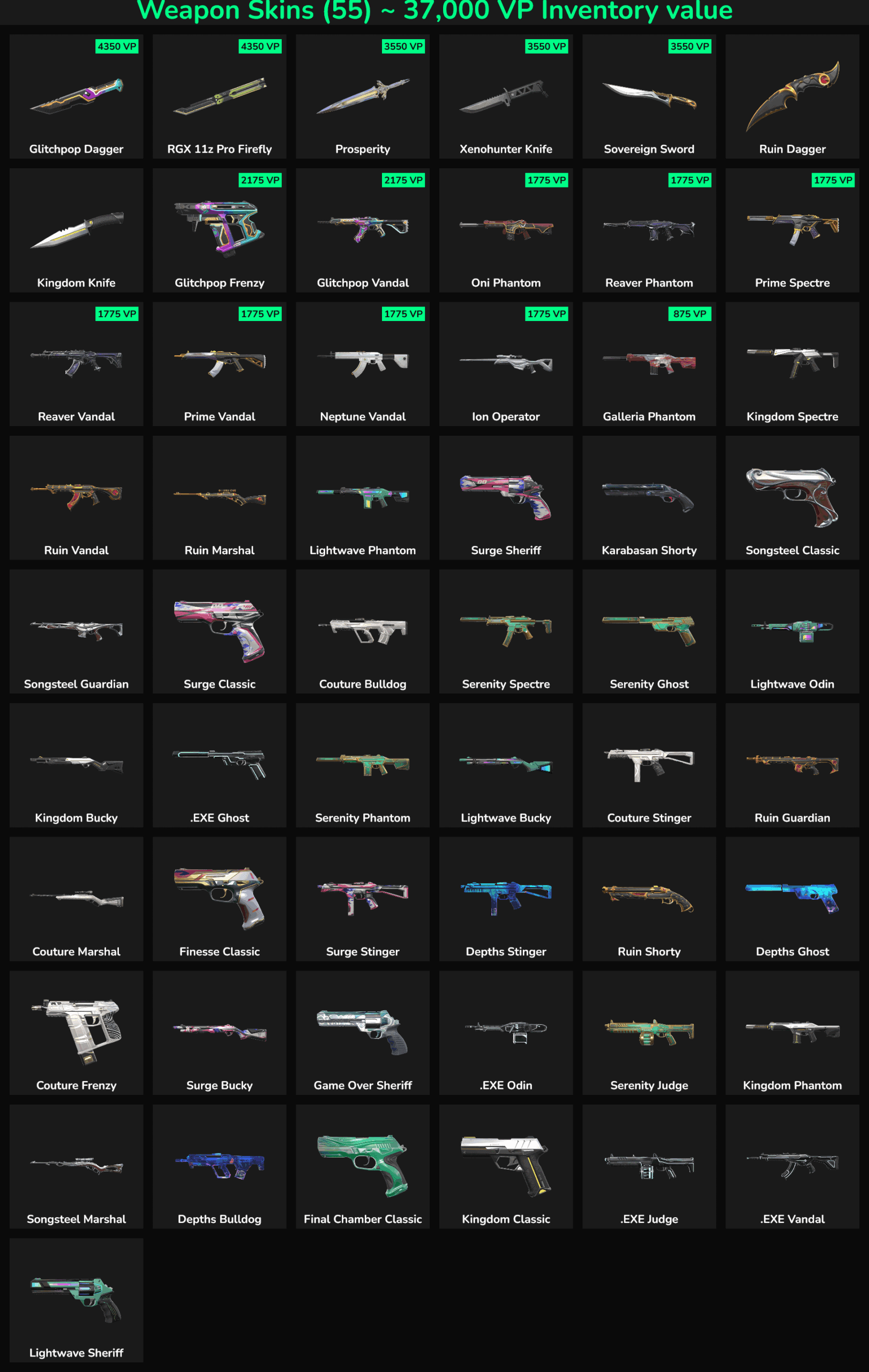 55 Skins Inactive | NA ๐บ๐ธ