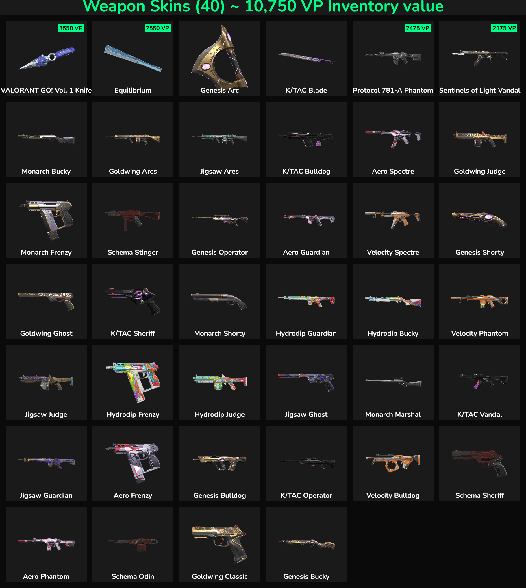 40 Skins Inactive | NA ๐บ๐ธ